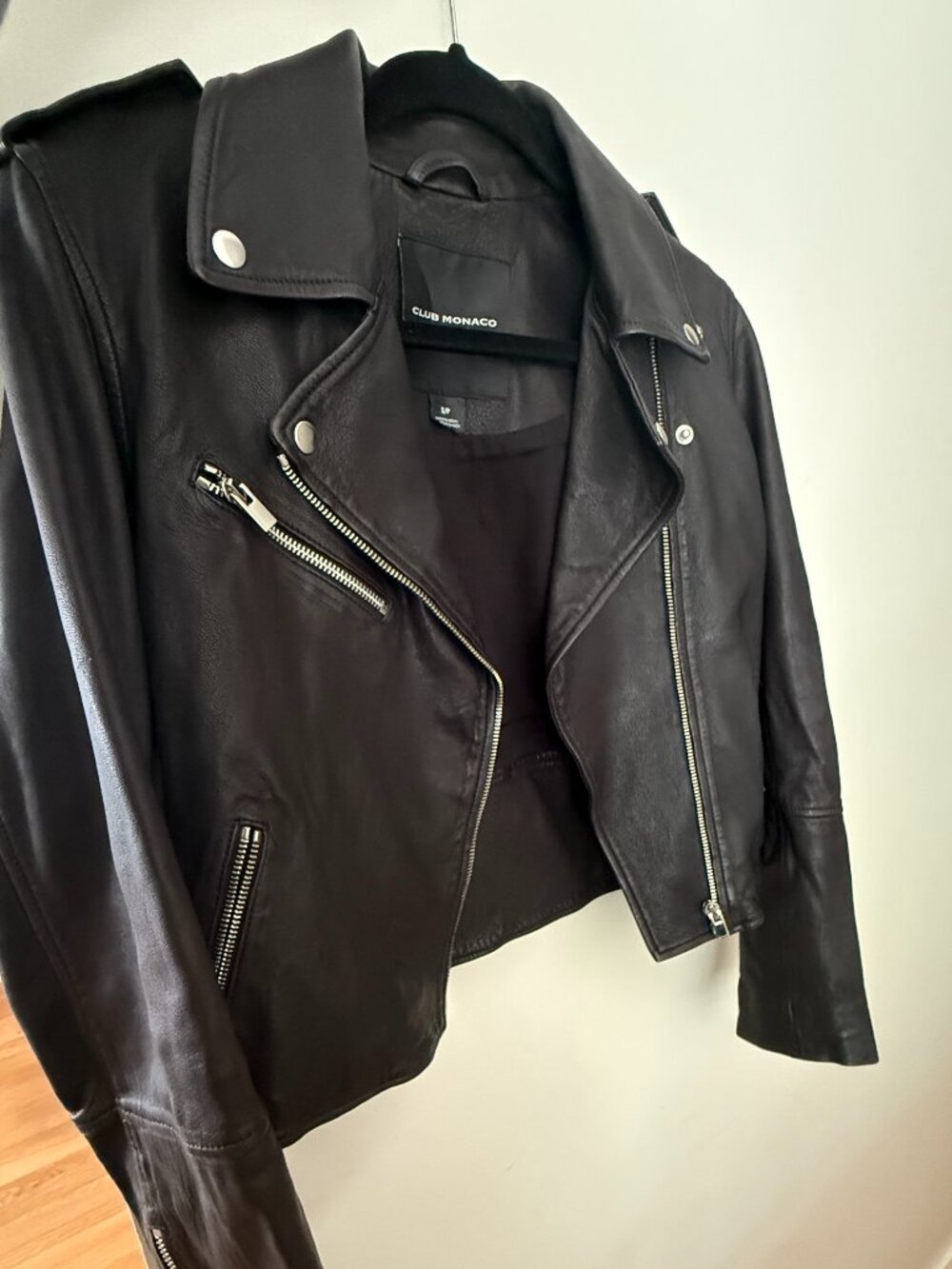 Club Monaco Cropped Leather Jacket